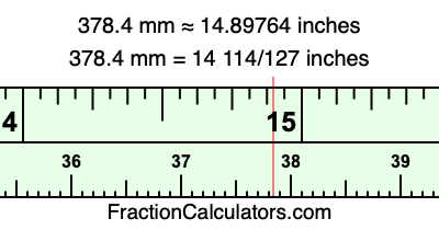 378.4 mm in inches