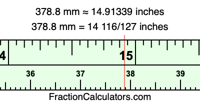 378.8 mm in inches