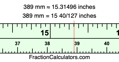 389 mm in inches