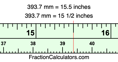 393.7 mm in inches