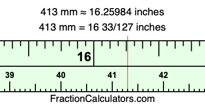 413 mm in inches
