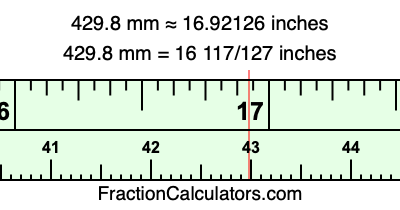 429.8 mm in inches