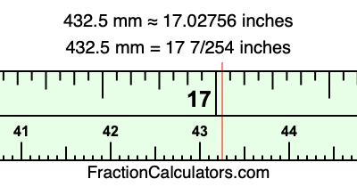 432.5 mm in inches
