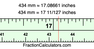 434 mm in inches