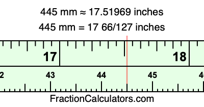 445 mm in inches
