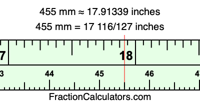 455 mm in inches