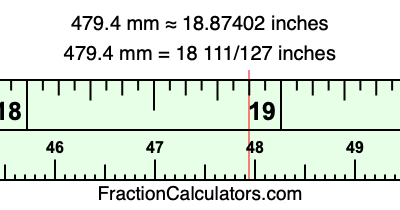 479.4 mm in inches