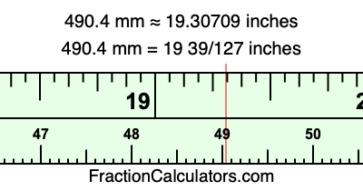 490.4 mm in inches