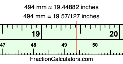 494 mm in inches