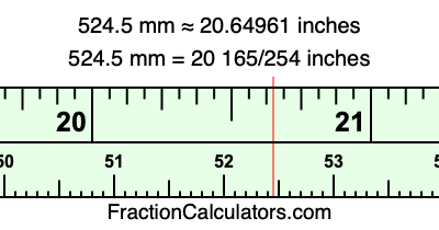524.5 mm in inches