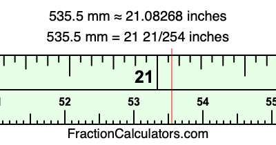 535.5 mm in inches
