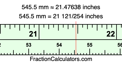 545.5 mm in inches