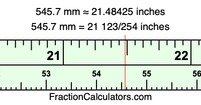 545.7 mm in inches