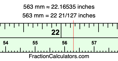 563 mm in inches