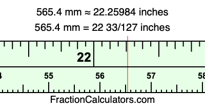 565.4 mm in inches