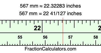 567 mm in inches