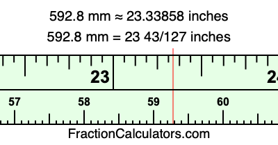 592.8 mm in inches