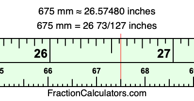 675 mm in inches