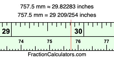 757.5 mm in inches