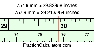 757.9 mm in inches
