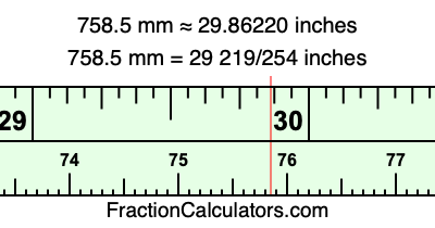 758.5 mm in inches