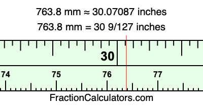 763.8 mm in inches
