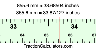 855.6 mm in inches