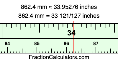 862.4 mm in inches