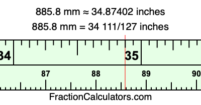 885.8 mm in inches