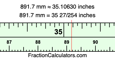 891.7 mm in inches