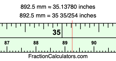 892.5 mm in inches