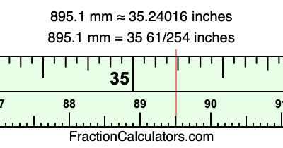 895.1 mm in inches