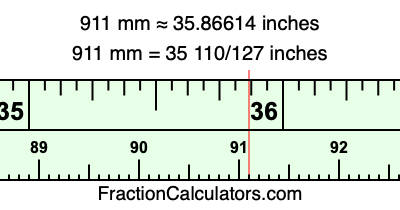 911 mm in inches
