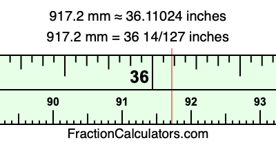 917.2 mm in inches