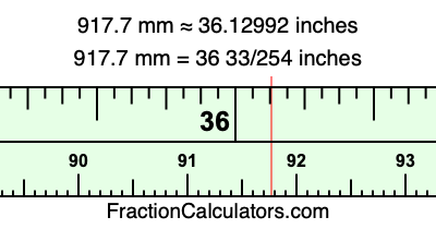 917.7 mm in inches