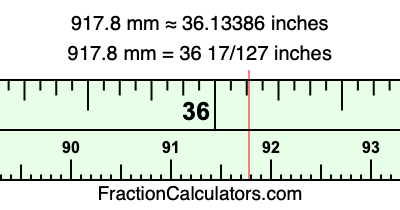917.8 mm in inches
