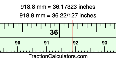 918.8 mm in inches