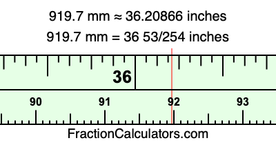 919.7 mm in inches