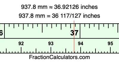 937.8 mm in inches