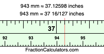 943 mm in inches