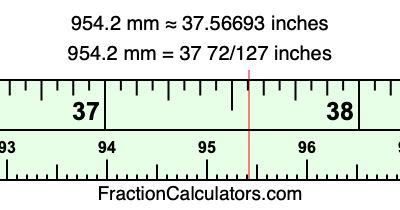 954.2 mm in inches