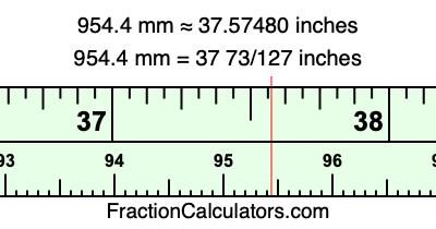 954.4 mm in inches