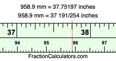 958.9 mm in inches