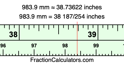 983.9 mm in inches