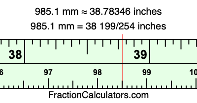 985.1 mm in inches