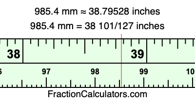 985.4 mm in inches