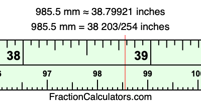 985.5 mm in inches