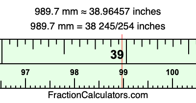 989.7 mm in inches