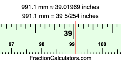 991.1 mm in inches