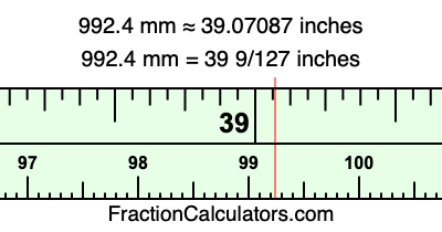 992.4 mm in inches